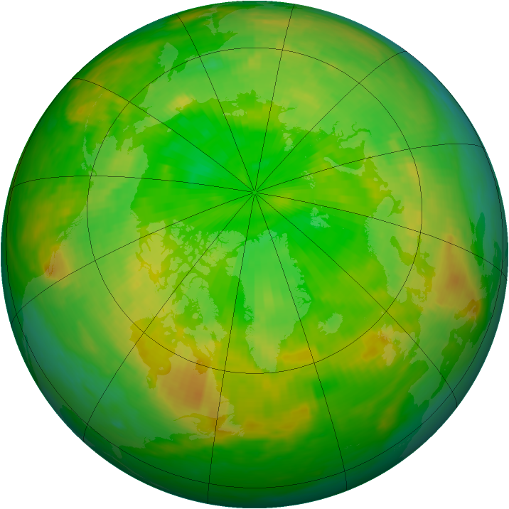 Arctic ozone map for 04 July 1980